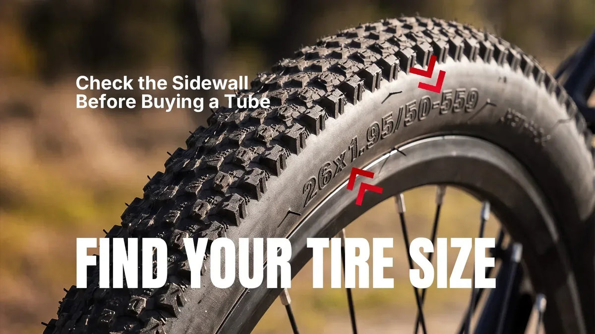 Bicycle tire sidewall showing size marking 26x1.95/50-559
