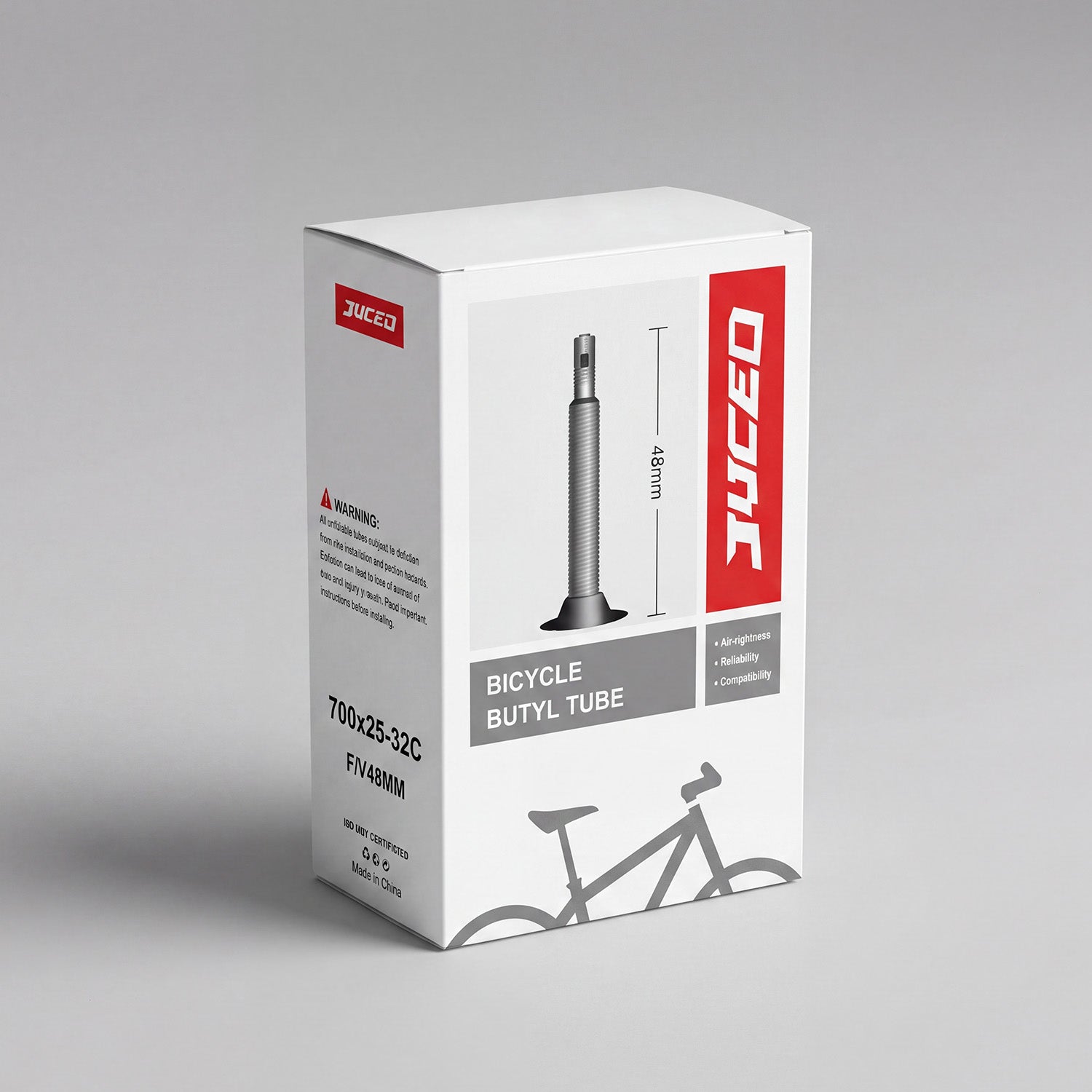 JUCEOUS 700x25-32C Road Bike Inner Tubes with 48mm Presta Valve (2-Pack) - Image 5